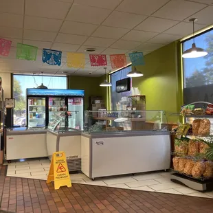 the inside of a restaurant