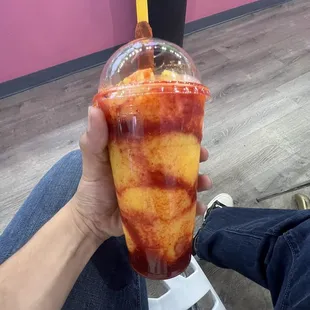 This right here was there amazing &quot;Mangonada&quot; freakin delicious