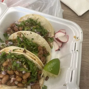 Street tacos with everything