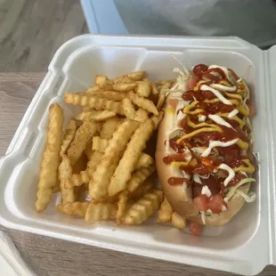 Mexican bacon wrapped hot dog, no onions, no jalepenos