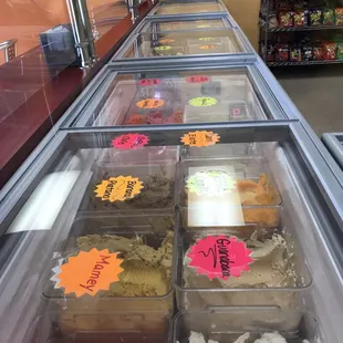 Lots of ice cream flavors!