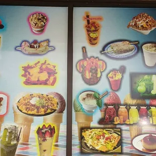 Listing of their menu