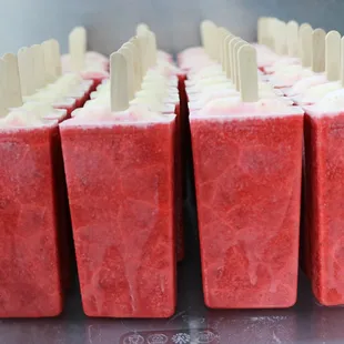 a close up of a popsicle