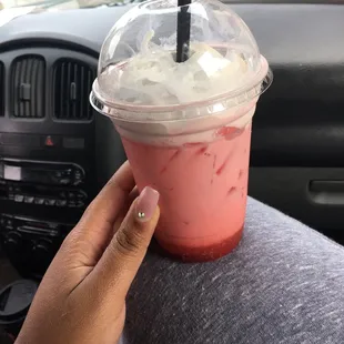 Grande Raspberry Italian Soda no Raspberry syrup on the whip cream