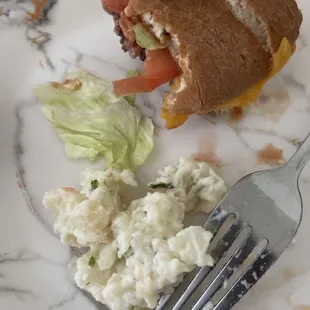 Bun stale Potato Salad TOO sweet!