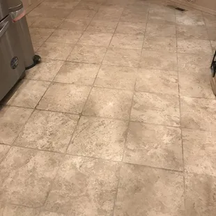 After photo of kitchen when Jerry and crew were done. Restored back to its natural stone beauty!