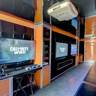 Inside of game trailer