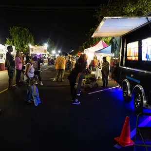 Redlands Market Night crowd loving New Age Gaming Mobile Video Game Theater