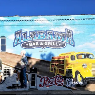 Alabama Bar &amp; Grill - Pepsi mural - Becky Hochhalter 2019