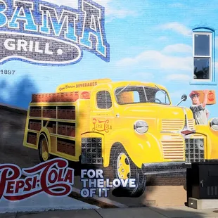 Alabama Bar &amp; Grill - Pepsi mural - Becky Hochhalter 2019