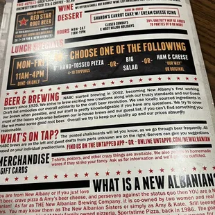 Menu back