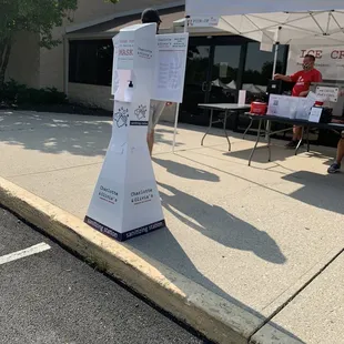 a sign for the event