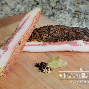 a piece of meat on a cutting board