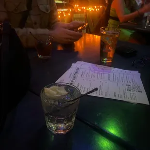 Gin &amp; tonic, old fashioned, sunshine Pilsner