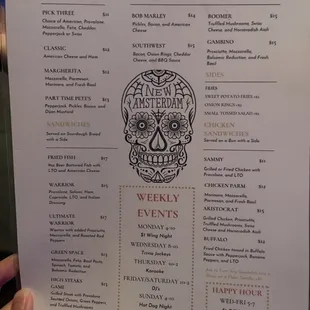 Food menu