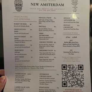 Food menu