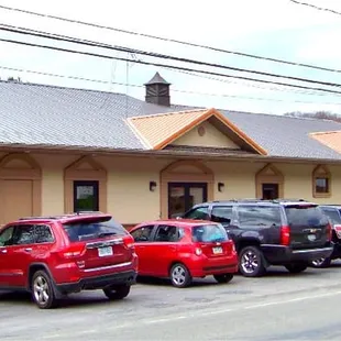 Our beautiful building view from our parking lot across the main street.