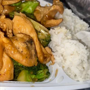 Moldy chicken, old dumpling, cinnamon in egg roll, rice under cooked, powdered substance in chicken.