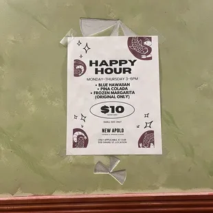 Happy hour special