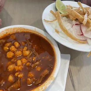 Red pozole. Worth going out of my way for.