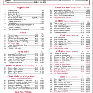 Variety meat choices