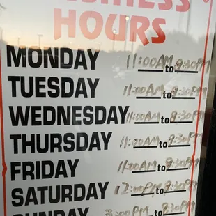 Business hours