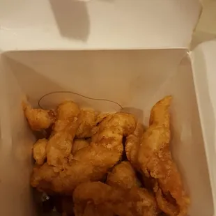 Hair in my sweet sour chicken!