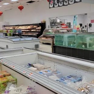 customers in the refrigerated area