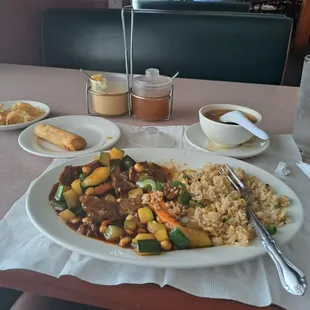 Kung Pao beef $8.95 lunch deal. It's aiight. Search continues for better Chinese food.