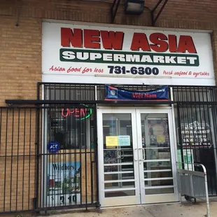 the front of the store