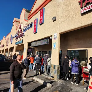 Line at opening
