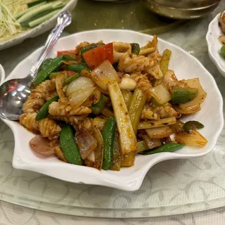 Sauteed Fresh and Dried Squid with XO Sauce