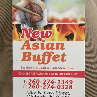 New Asian Buffet