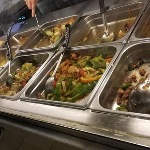 a variety of food items