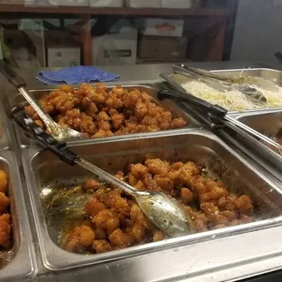 a variety of food items