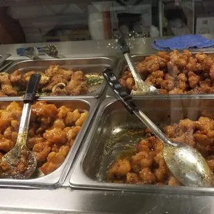 a variety of food items