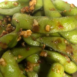 Spicy Garlic Edamame