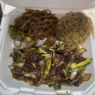 Mongolian beef dinner special