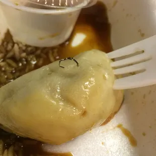 Hmmm... A little steel shred with your dumplings?