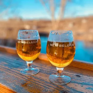 We always make a stop here to sit and enjoy a few beers along the water and biking path.