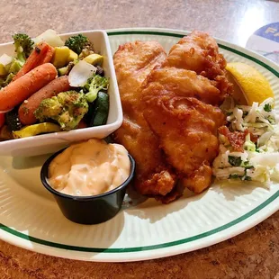 fish and roasted veggie