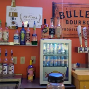 the bar area