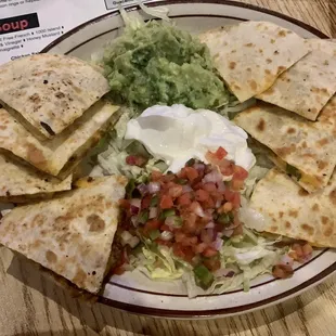 Quesadillas (beef) this was a solid choice!
