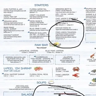 Online menu with much cheaper prices.