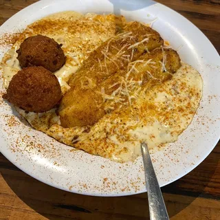 Just Caught Grouper n Grits Plate