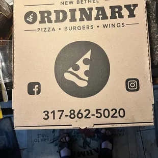 New Bethel Ordinary carryout pizza box