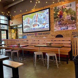 Seating options with big TVs