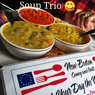 Try them all, three house made Soups everyday. Outrageous Delicious  WOWED