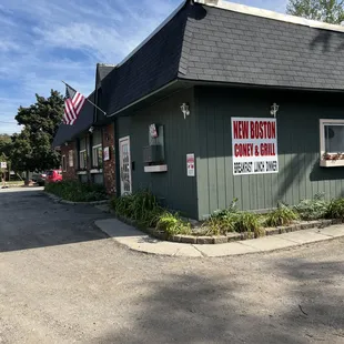 the front of the restaurant