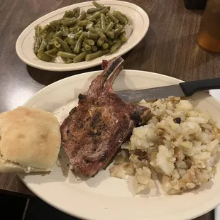 One chop dinner